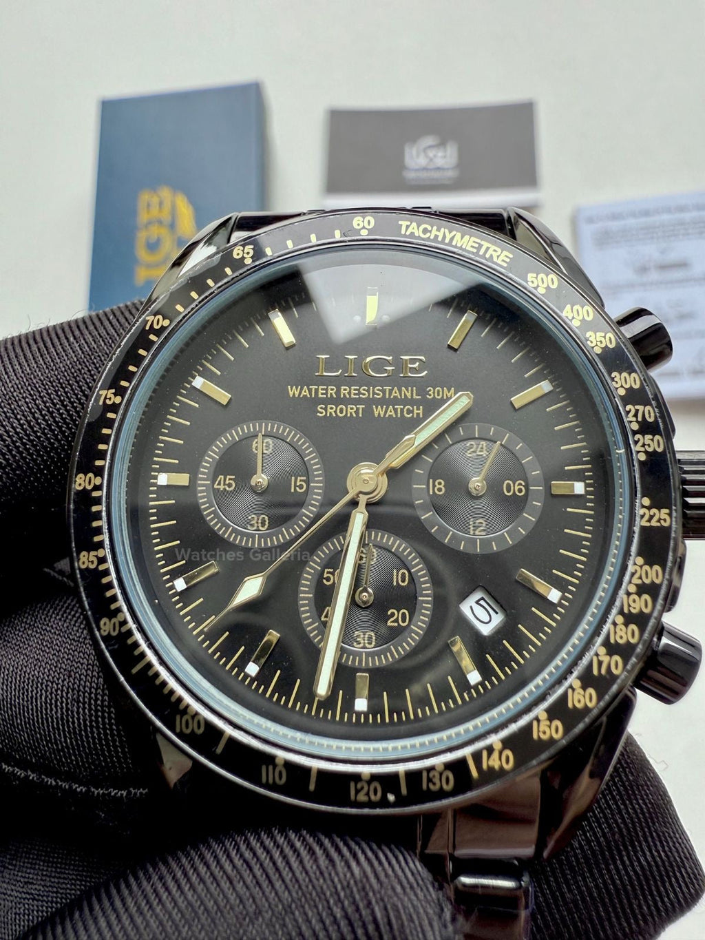 Lige Speedmaster Quartz (Black) lige89137 Watches Galleria
