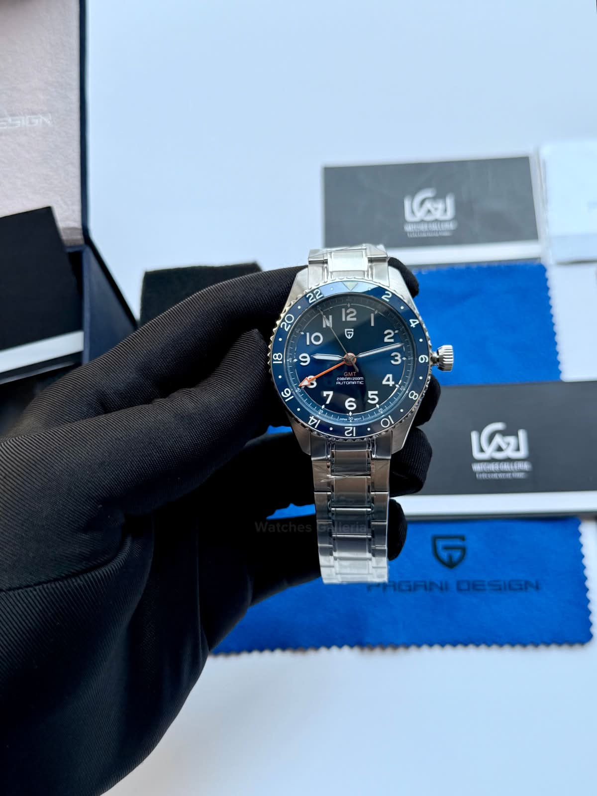 Pagani Design PD1784 GMT Automatic Watch – Seiko NH34 Dual Time Zone | 200M Waterproof Sapphire Crystal | Ceramic Bezel Luxury Sports Watch | Pagani Design Pakistan