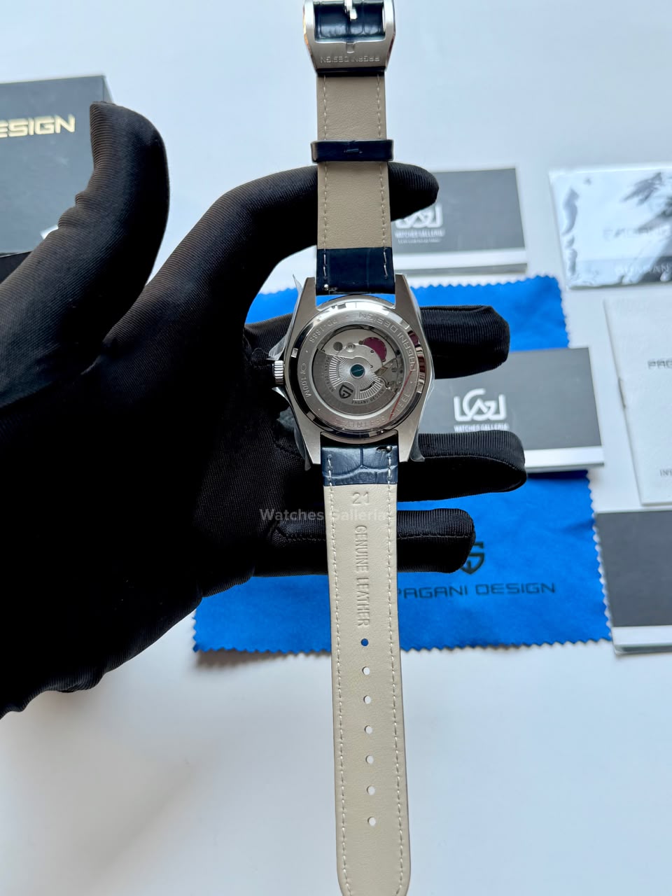 Pagani Design PD1888 Sky Dweller Blue Leather Automatic GMT Watch for Men Sapphire Crystal Original Pagani Design Watch Pakistan
