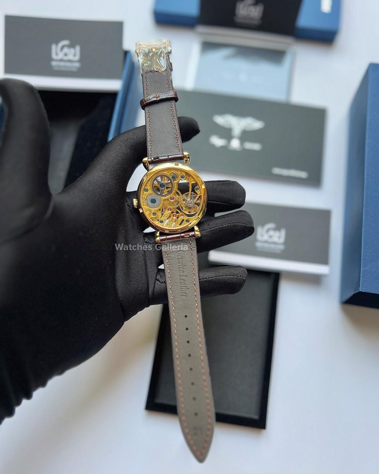 Sugess Skeleton Slimmaster Manual Wind (Brown Gold) SU3600 (Discontinued)
