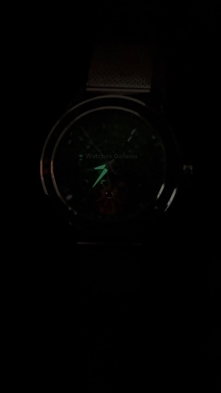 Pindu 5037 Green/Mesh Strap LeatherDiamonds Hand Encrusted Diamond Automatic Tourbillon Watch for Men | Luxury Mechanical Watch | 43mm Stainless Steel Case