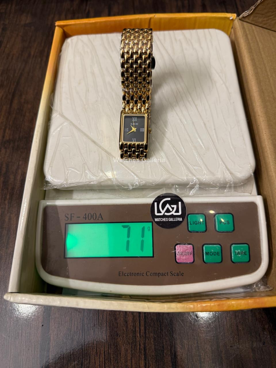 Lige 89156 Tank Women Watch Quartz (Gold/Black) Lige Women Watch