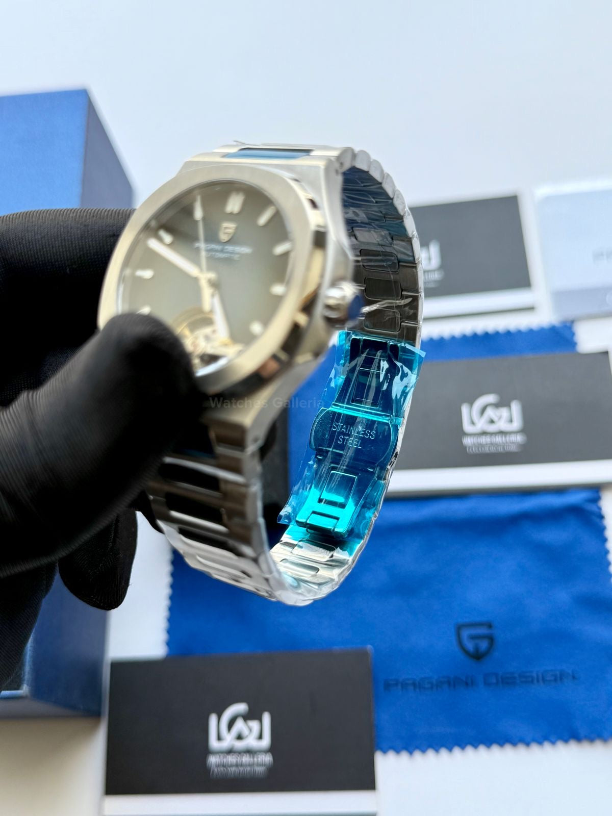 Pagani Design PDys025 Nautilus Flywheel Blue 42mm Automatic – Sapphire Glass | Skeleton Dial | Exhibition Back