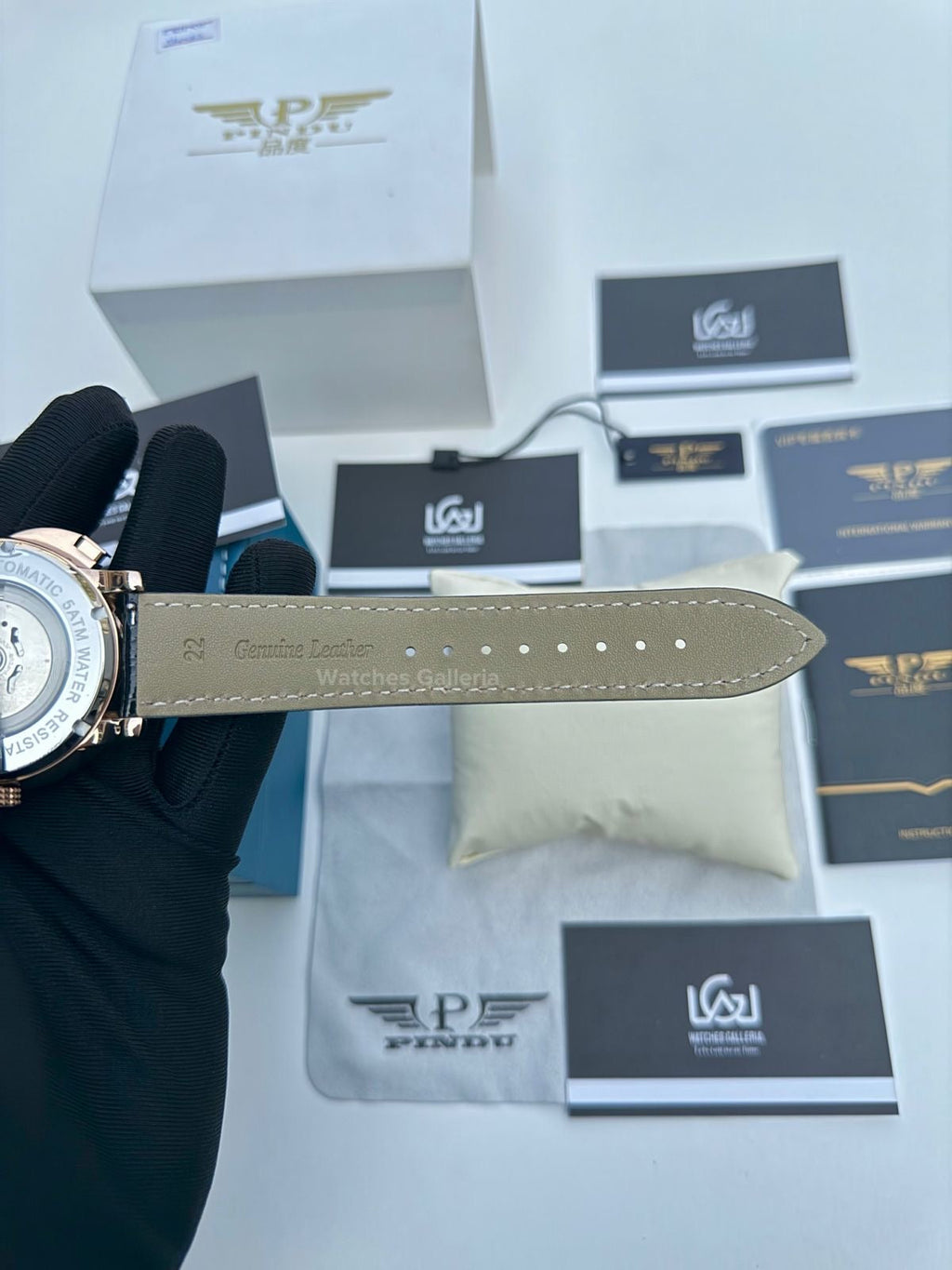 Pindu Design Casino Roulette Button Edition Automatic (Baguette Cut Diamonds) P6628 Watches Galleria