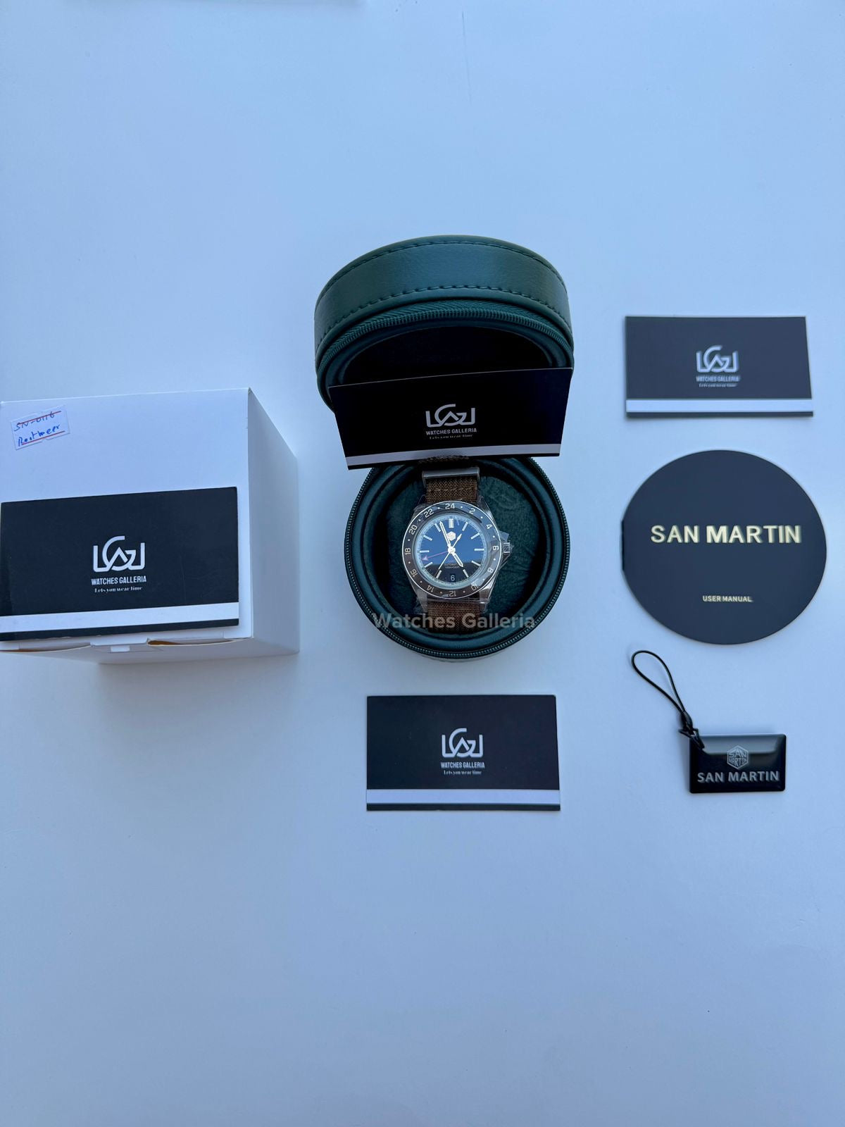 San Martin GMT RootBeer Automatic (Khaki Nato Straps) SN0116 Watches Galleria