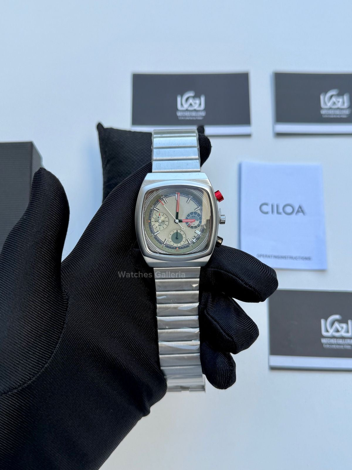 Ciloa Chronograph Steel (Green) ciloa611 Watches Galleria
