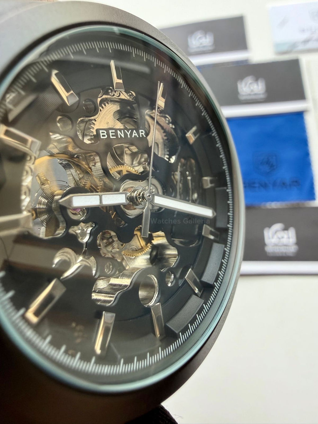 Benyar BY5121 Skeleton Automatic Watch (Black Brown) Benyar in Pakistan
