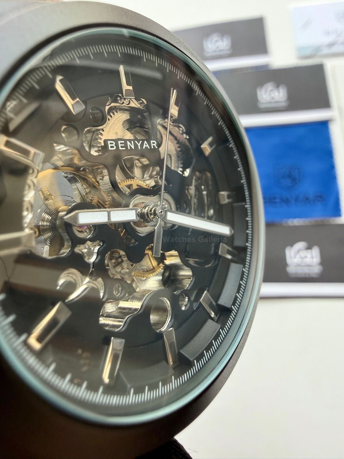 Benyar BY5121 Skeleton Automatic Watch (Black Brown) Benyar in Pakistan