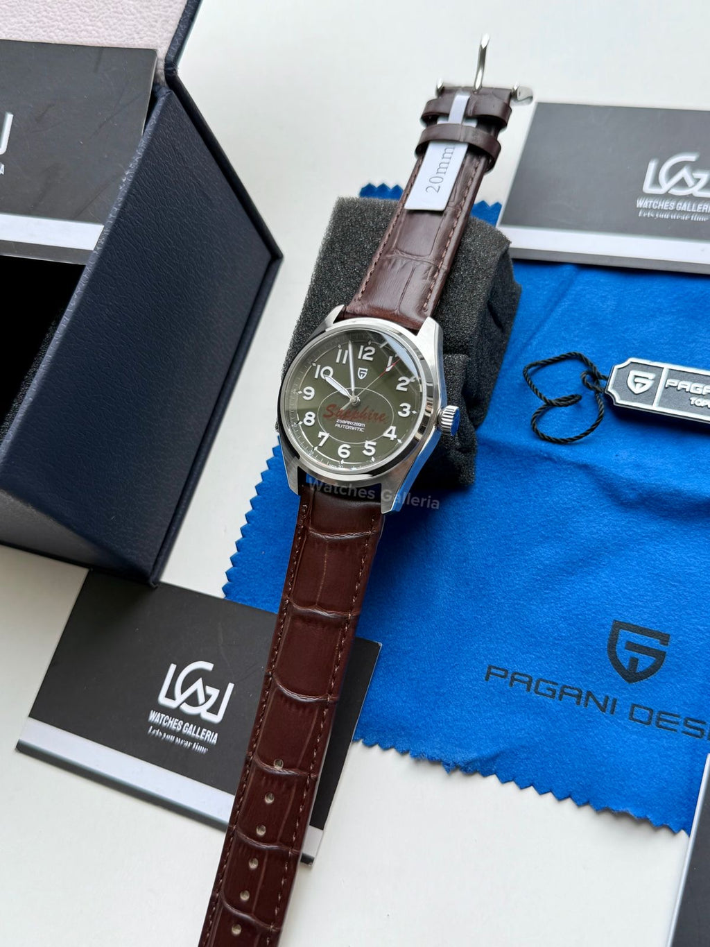 Pagani Design PD1717 Spirit Pilot Automatic (Green Leather Exclusive) Pagani Design in Pakistan