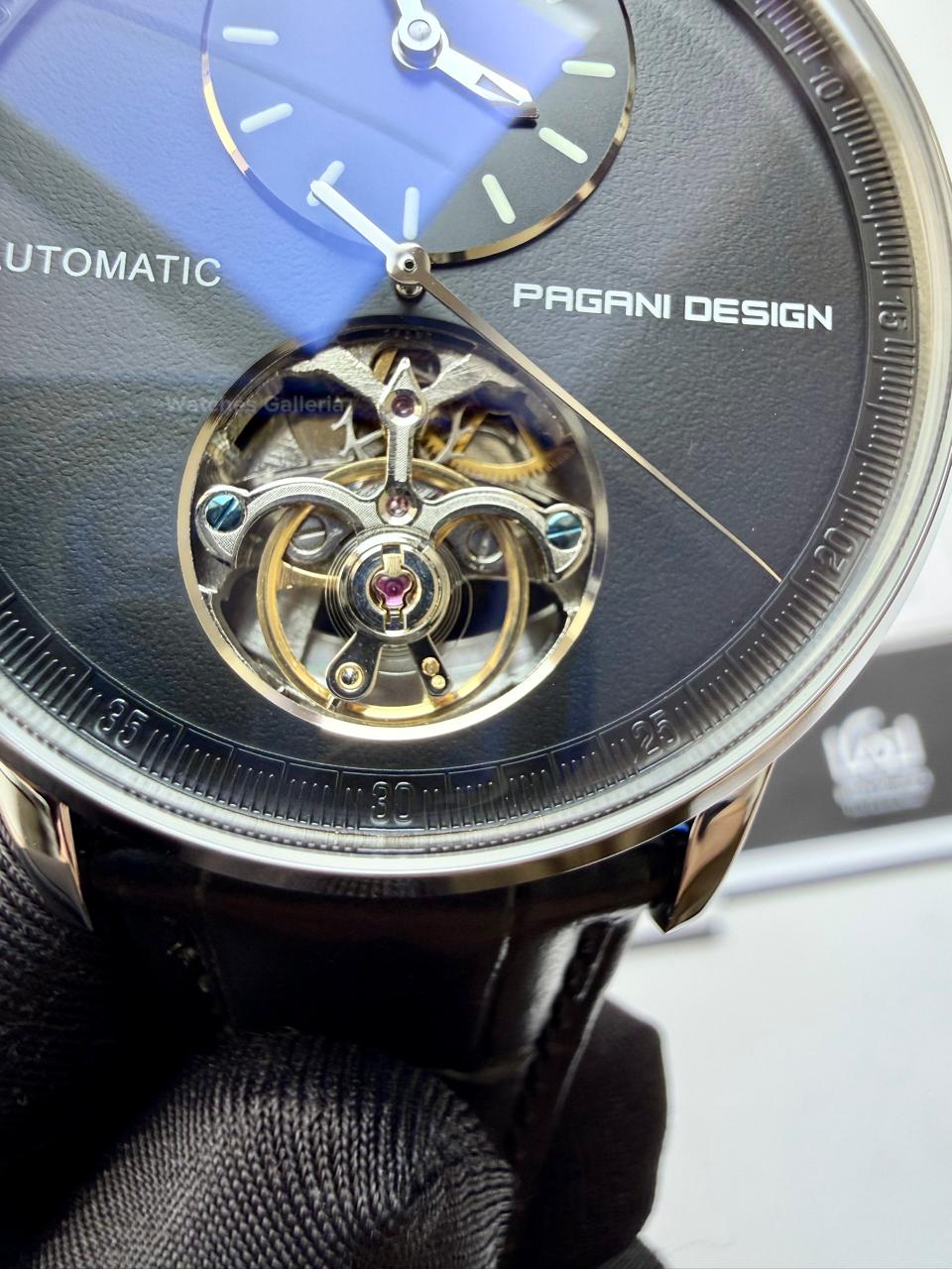 Pagani Design PD1796 Tourbillon Black in Pakistan – Luxury Automatic Mechanical Men’s Watch with Sapphire Crystal & Exhibition Back