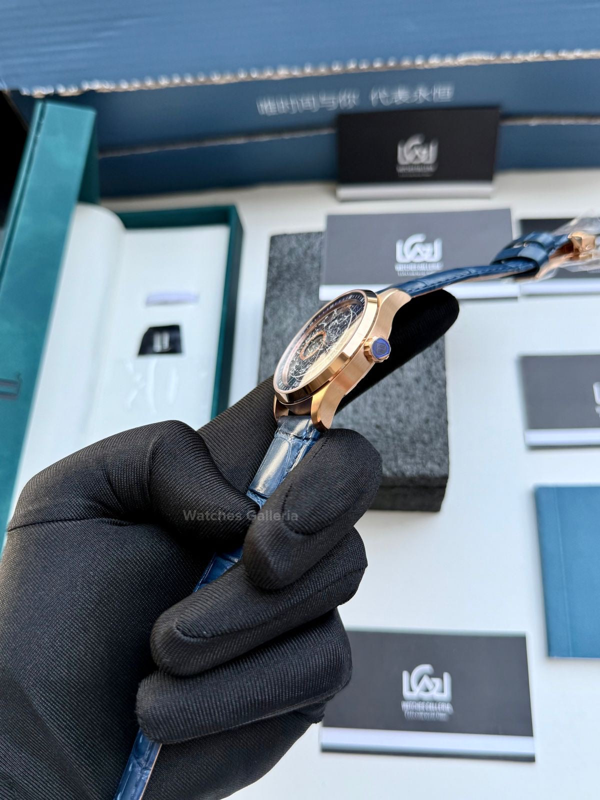 Oblvlo Grand Complications Calestial Autmatic (Blue Gold) oblvloGC Watches Galleria