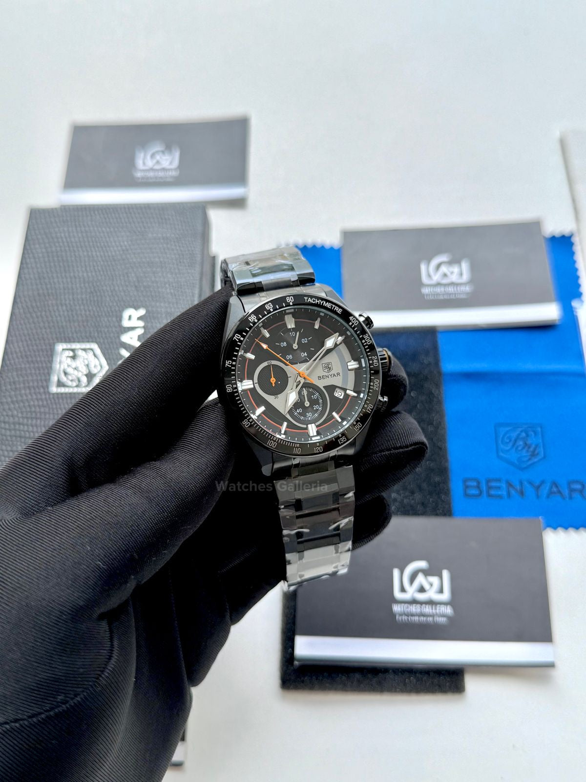 Benyar Chronograph Quartz (Black/Red) BY5201 Watches Galleria © Copyrights All Right Reserved