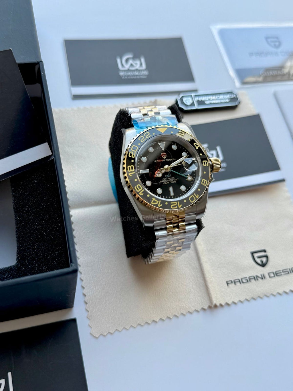 Pagani Design PD1662 GMT Master V6 Two Tone in Pakistan – Automatic GMT Luxury Men’s Watch with Sapphire Crystal & Rotating Bezel