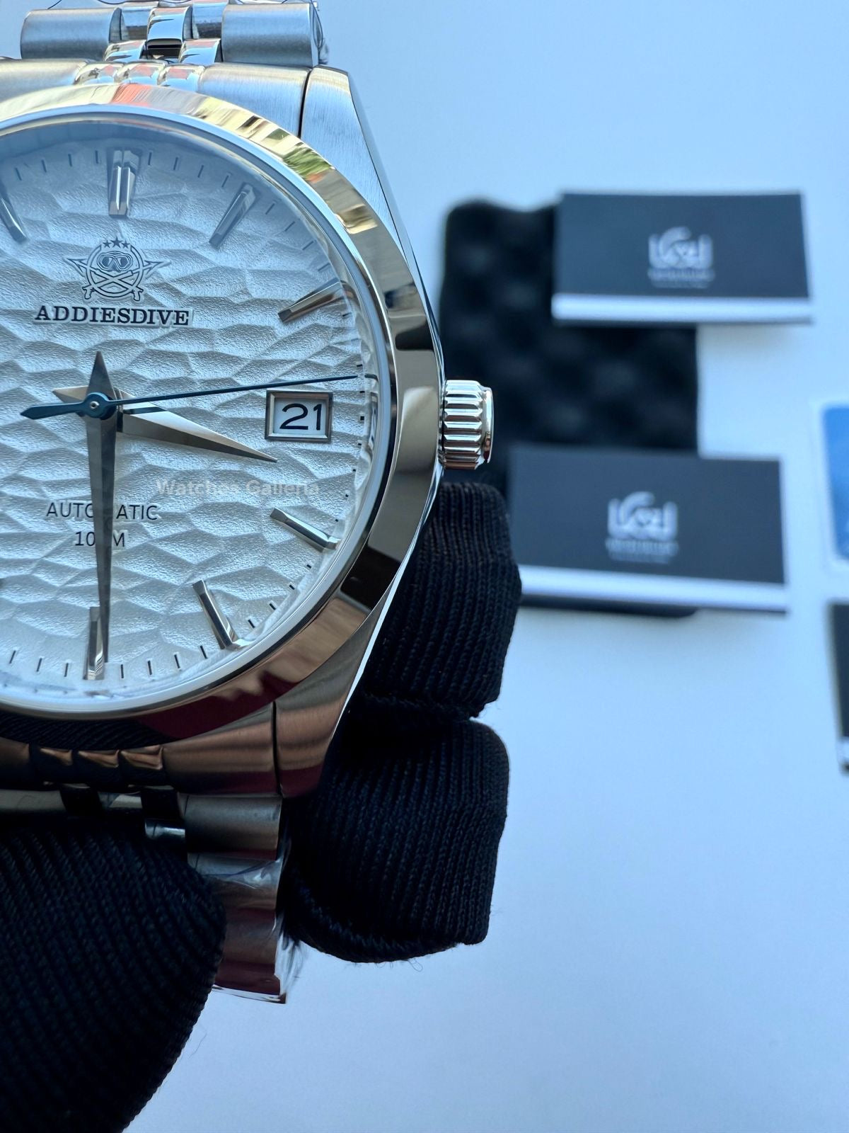 Addiesdive Omiwatari (White) Japan Automatic Movement AD2118 Watches Galleria