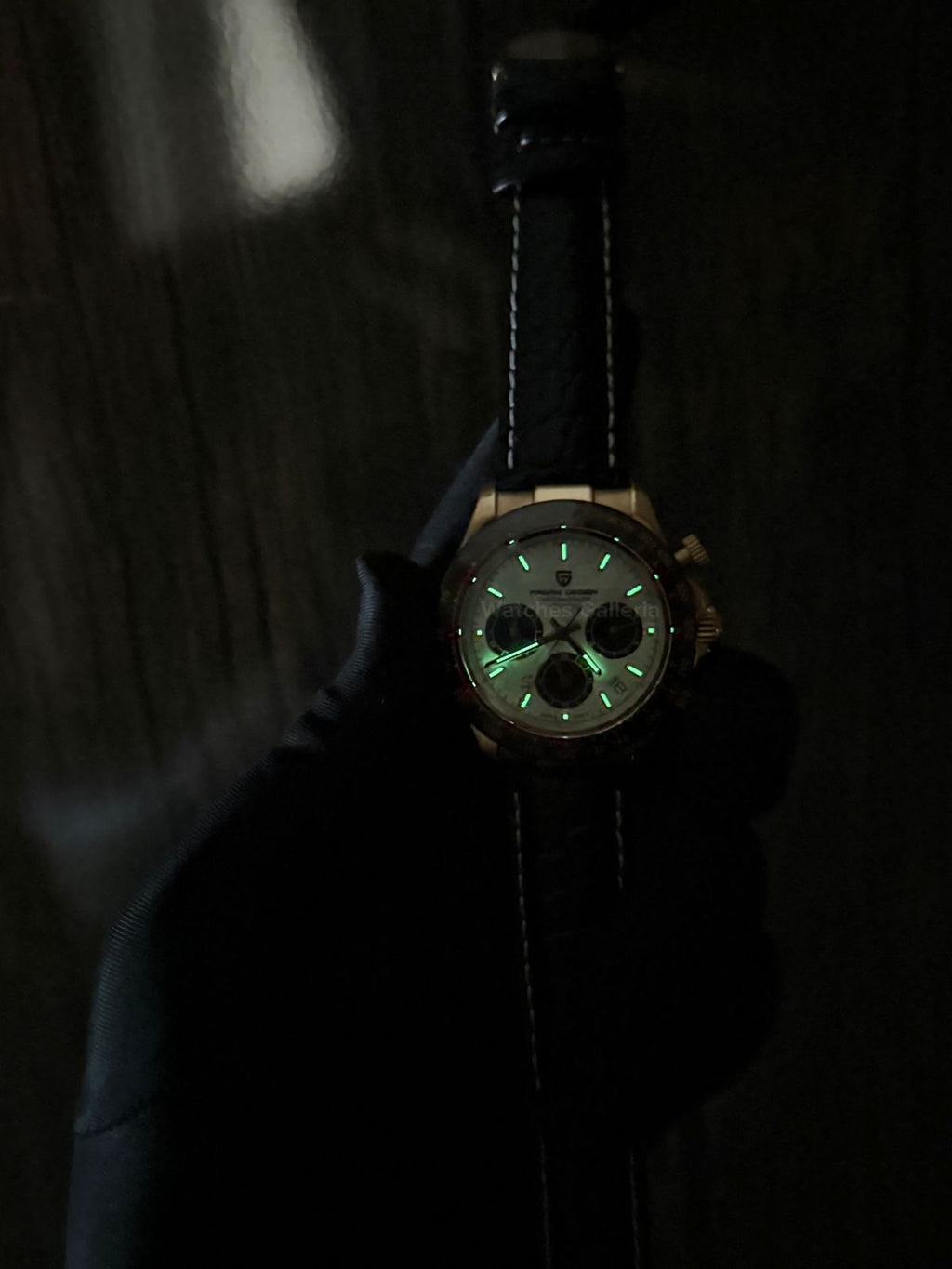 Pagani Design Daytona Quartz PD1664 Crocodile Leather Strap (Rose Gold Metorite) Pagani Design in Pakistan