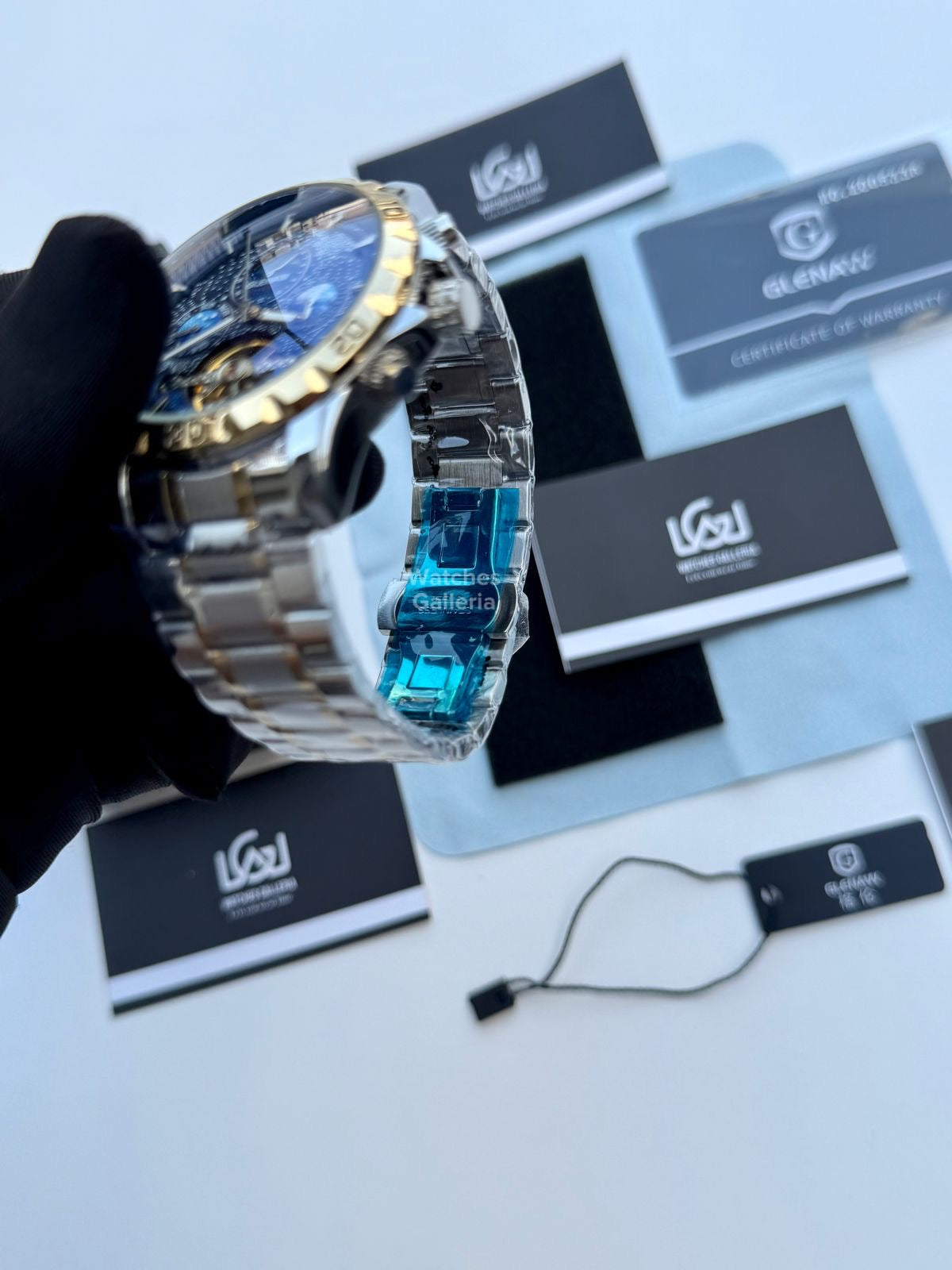 Glenaw Moonphase Automatic (Blue/Gold) GL8919 Watches Galleria