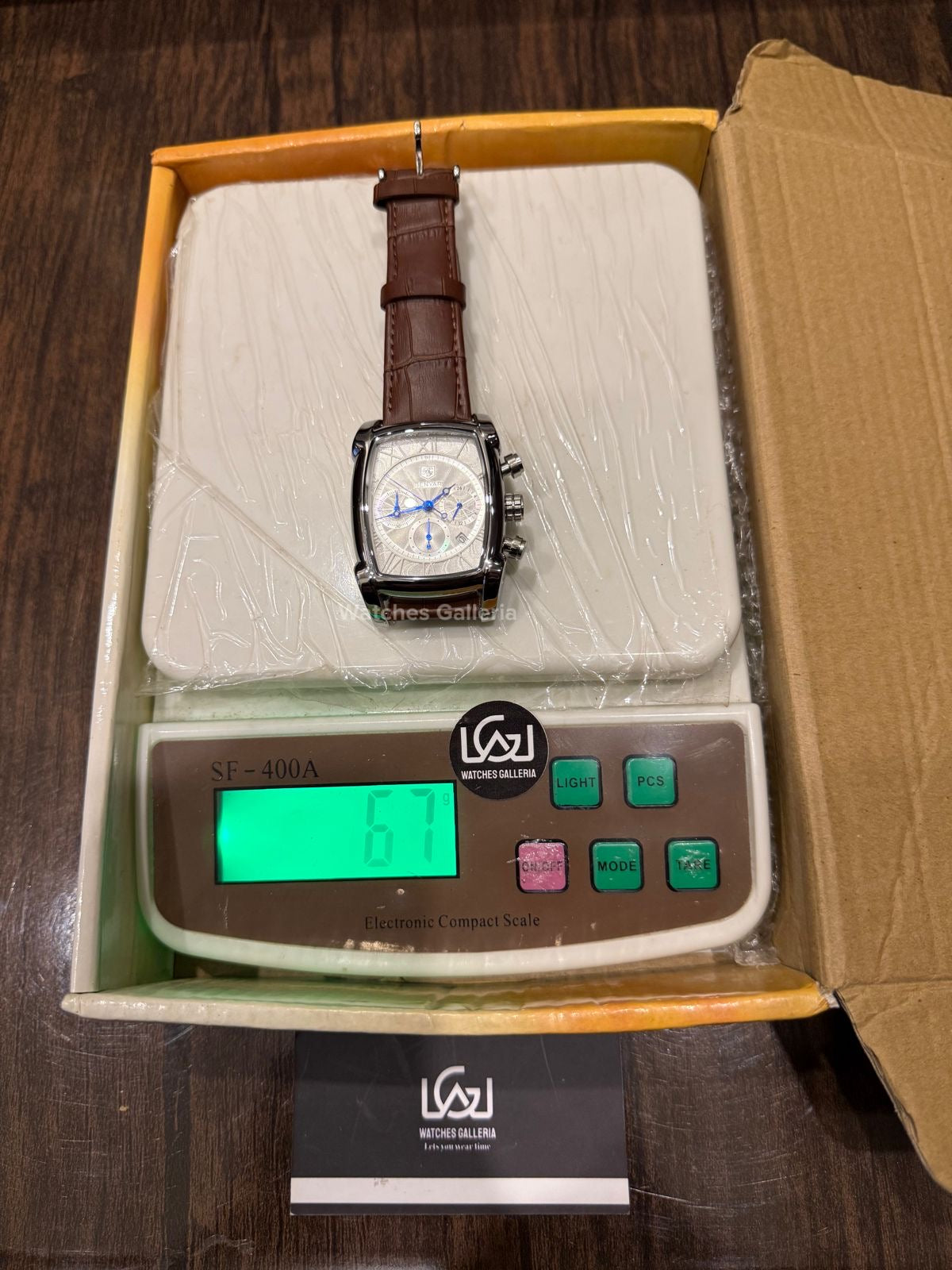 Benyar BY5113 Square Chronograph (Brown/Silver) Benyar Watch Pakistan