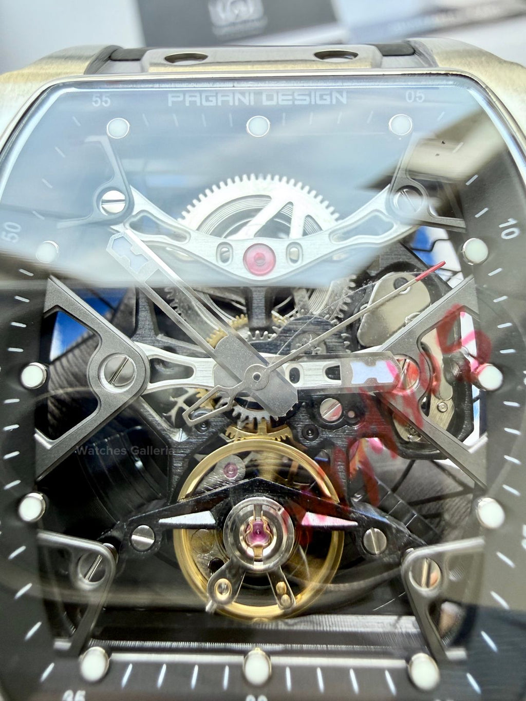 Pagani Design PDys018 Tonneau Skeleton Silver Black 42mm Automatic – Sapphire Crystal | Flywheel | 36H Power Reserve