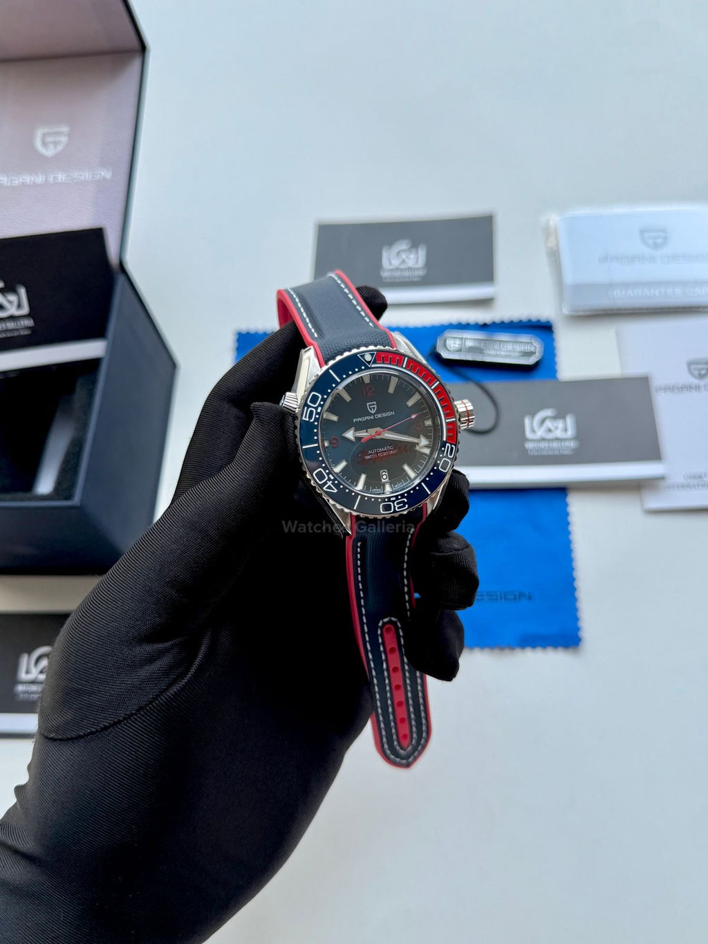 Pagani Design Sea Master Planet Ocean Automatic PD1679 (Blue/Red) Pagani Design in Pakistan