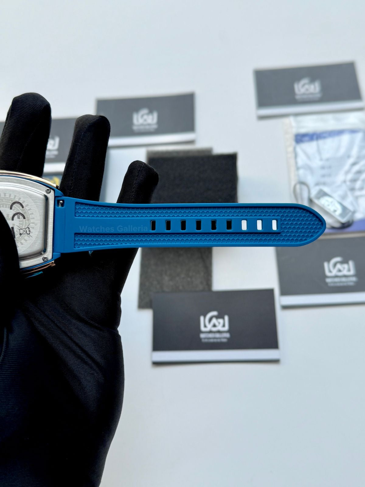 LIGE LG89148 Blue Tonneau Chronograph Watch in Pakistan – Luxury Men’s Quartz Watch with Silicon Strap