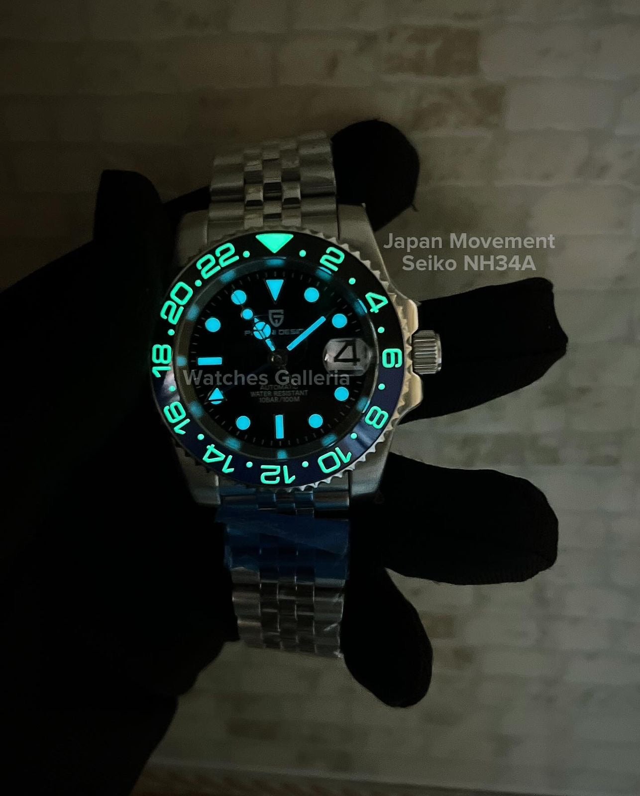 Pagani Design GMT Master Automatic Seiko NH34A (Batman) PD1662A