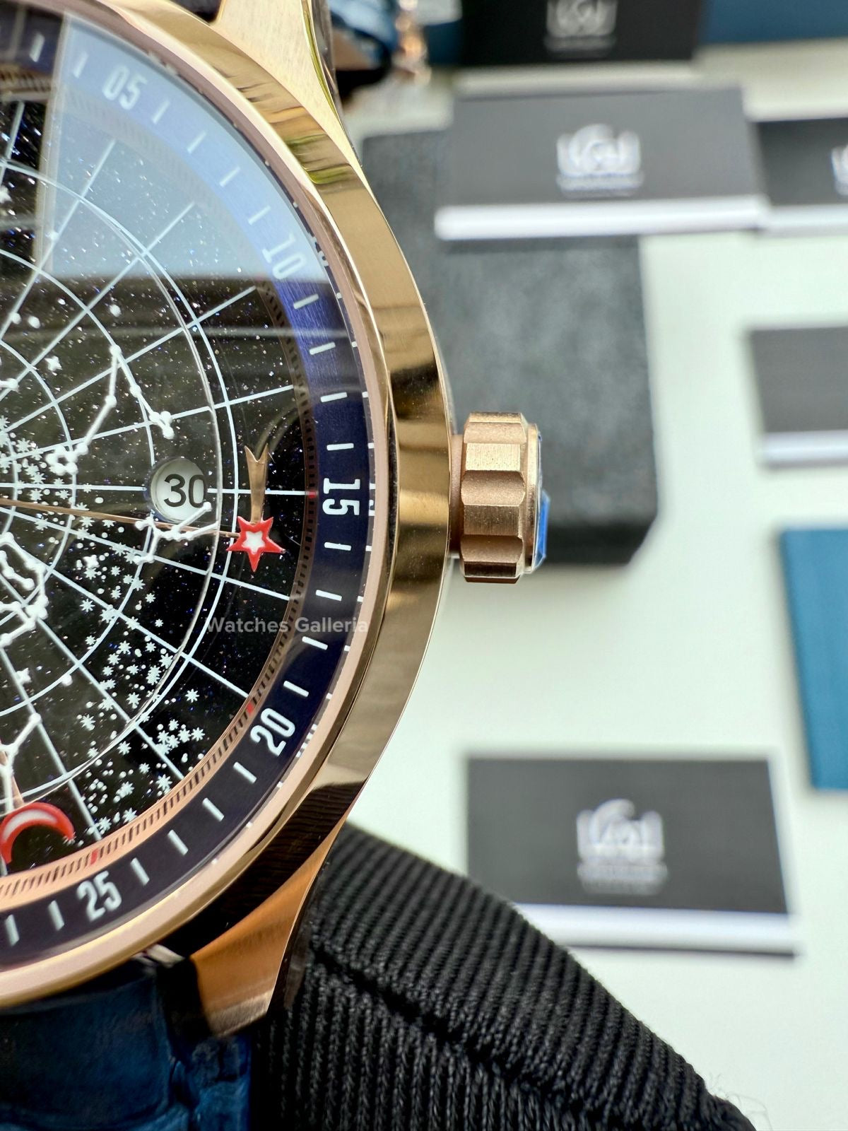 Oblvlo Grand Complications Calestial Autmatic (Blue Gold) oblvloGC Watches Galleria