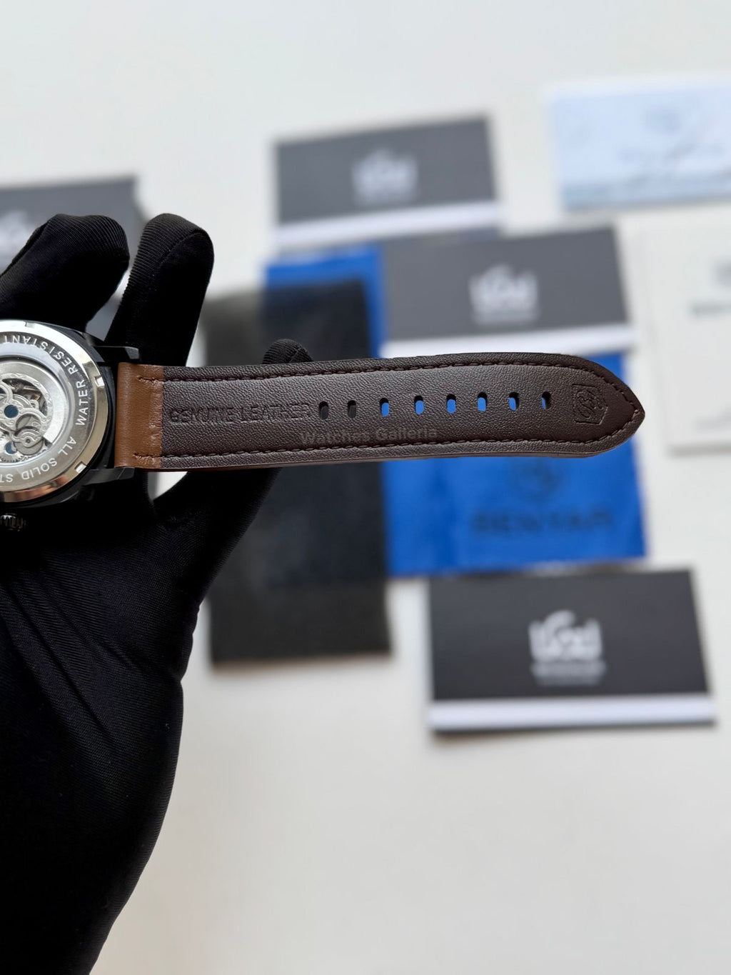 Benyar BY5121 Skeleton Automatic Watch (Black Brown) Benyar in Pakistan