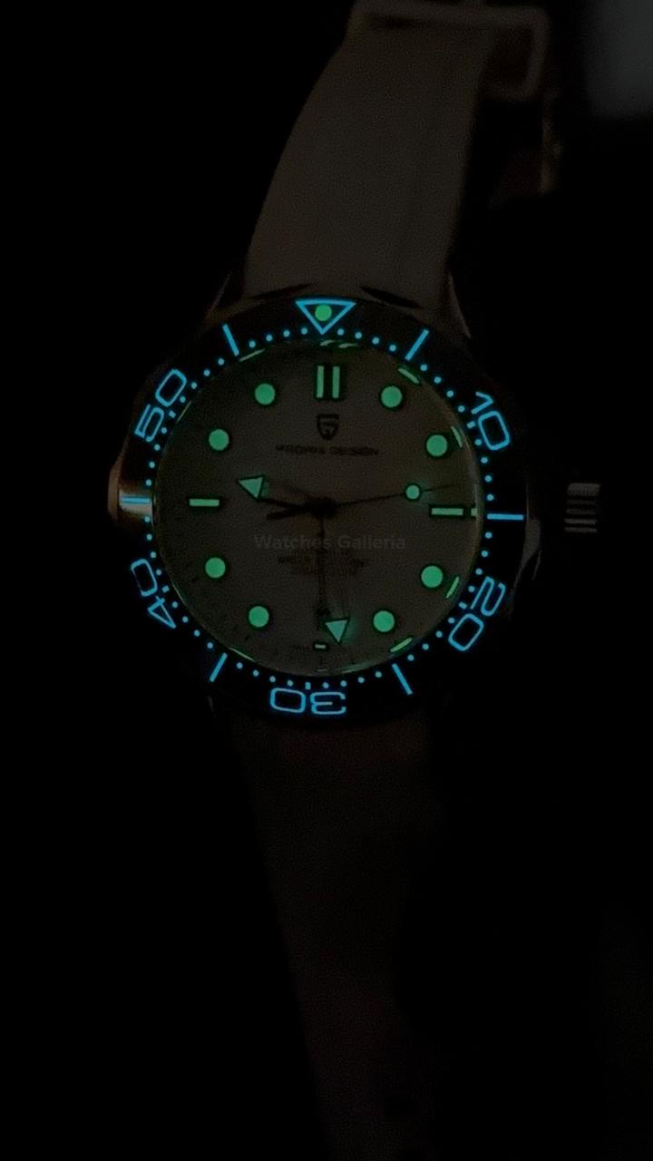 Pagani Design PD1685 Seamaster Diver White Automatic Watch – 200M Sapphire Crystal NH35A/Miyota Luxury Dive Watch in Pakistan | Watches Galleria