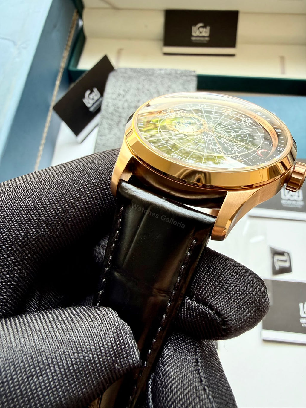 OBLVLO GC (Black Rose Gold) Grand Complications Celestial Automatic Watch Brown & Black Dial with Rose Gold Details, Moving Constellation & Earth Display – OBLVLOGC | Oblvlo