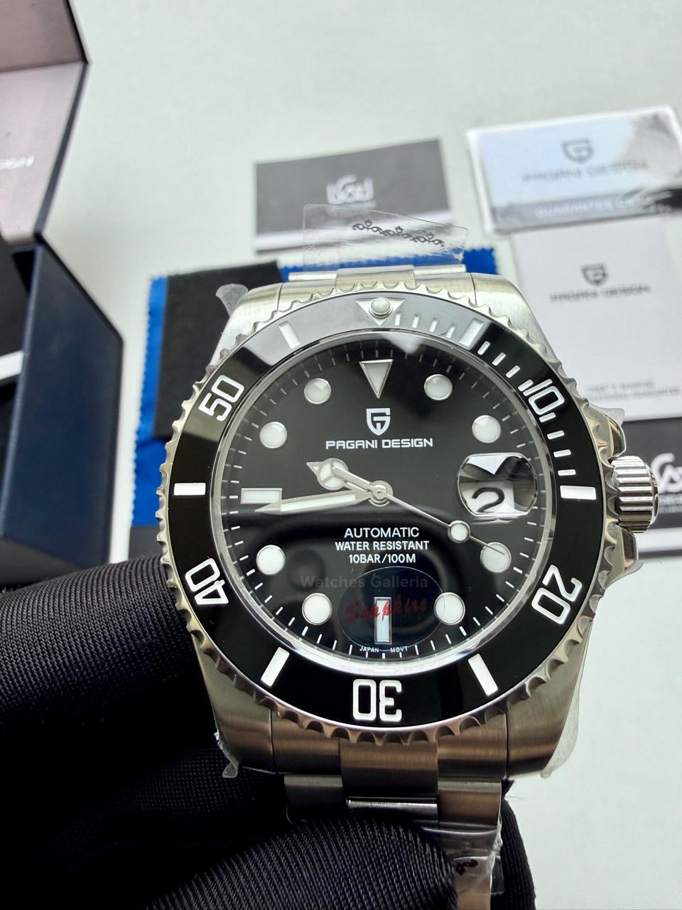 Pagani Design Watch PD1639 Submariner Automatic (Black) Pagani Design in Pakistan