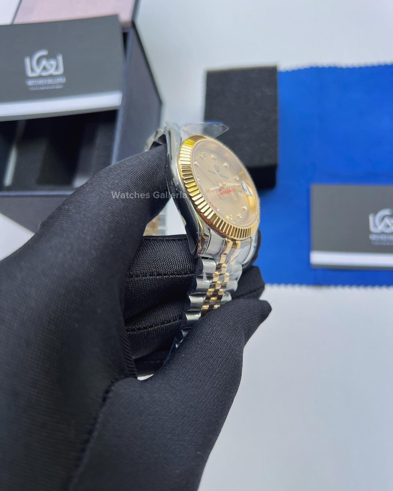 Pagani Design DateJust Stones Dial Automatic (Gold) PD1645 Watches Galleria