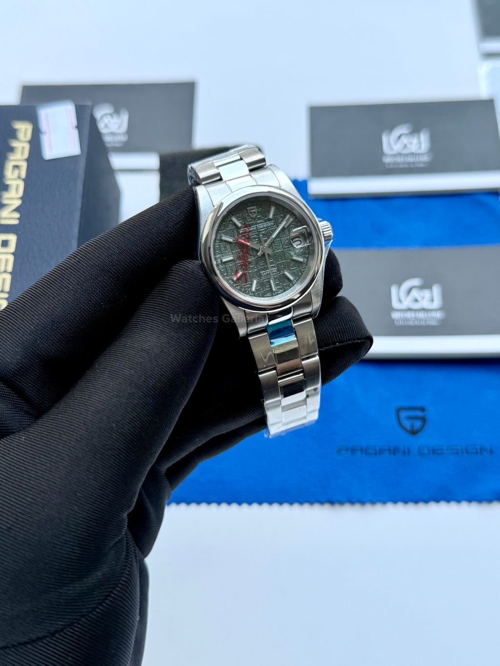 Pagani Design PD1794L Green Ladies Oyster Perpetual Date Green Dial Watch 31mm | Sapphire Glass | Miyota Quartz