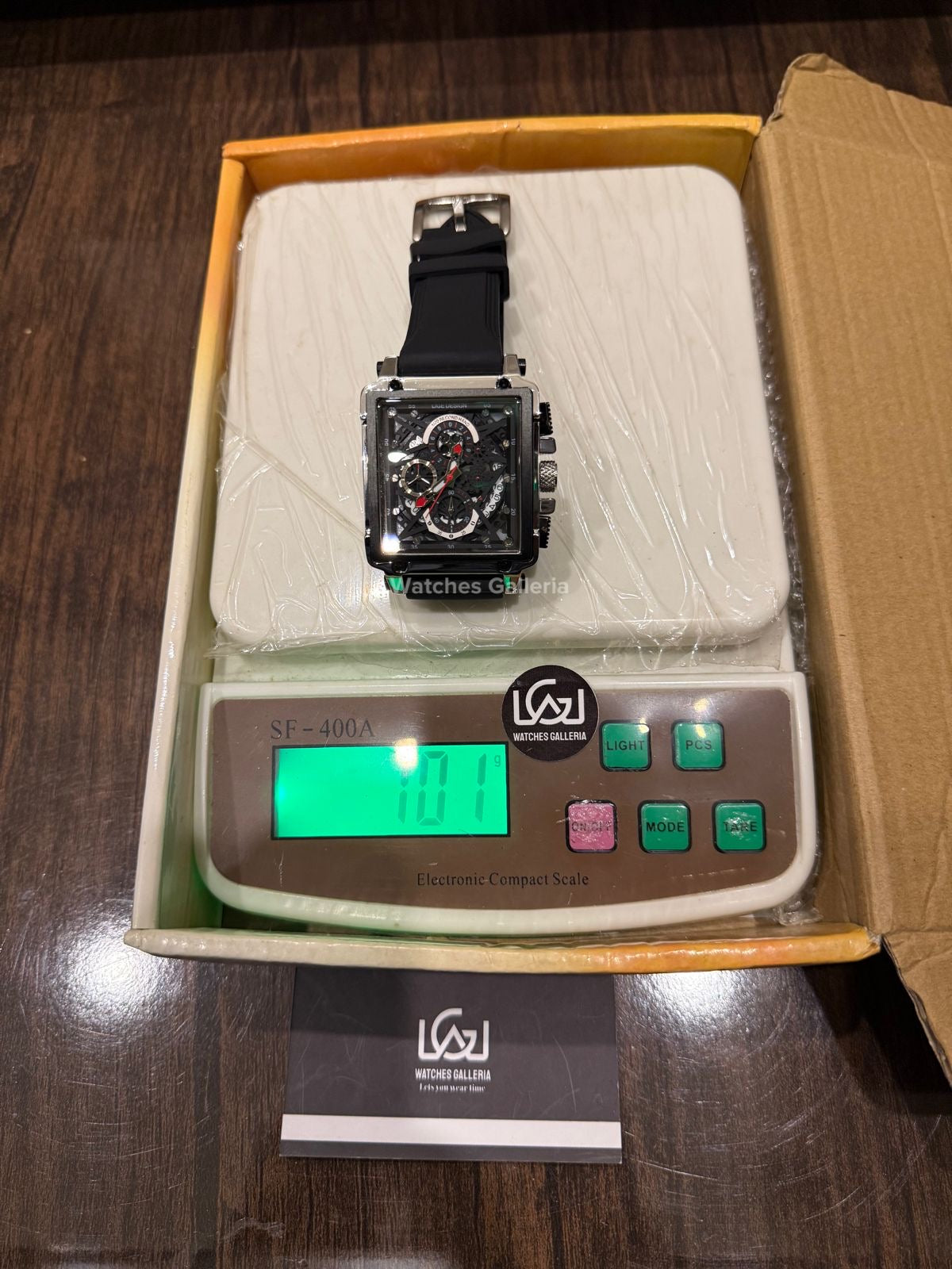 Lige Watch LG8935 Square Chronograph (Silver/Black) Lige Watch Pakistan