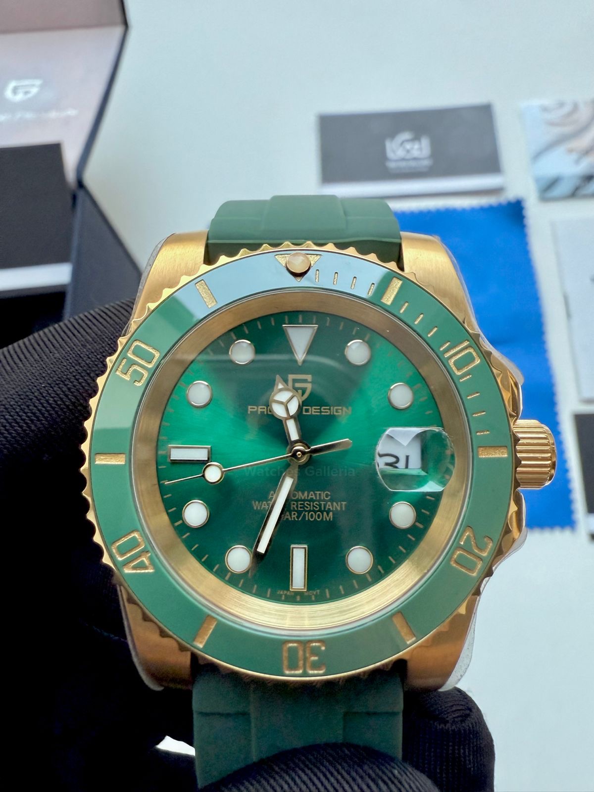 Pagani Design Hulk PD1661 Gold (Silicon Straps Edition Exclusive) Pagani Design in Pakistan