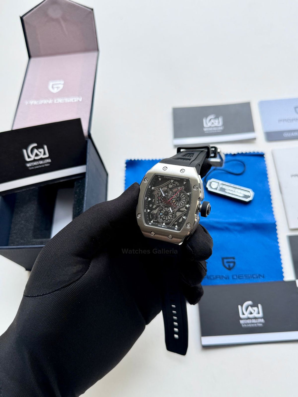 Pagani Design Tonneau Calendar Quartz PDys012 (Black) Pagani Design in Pakistan