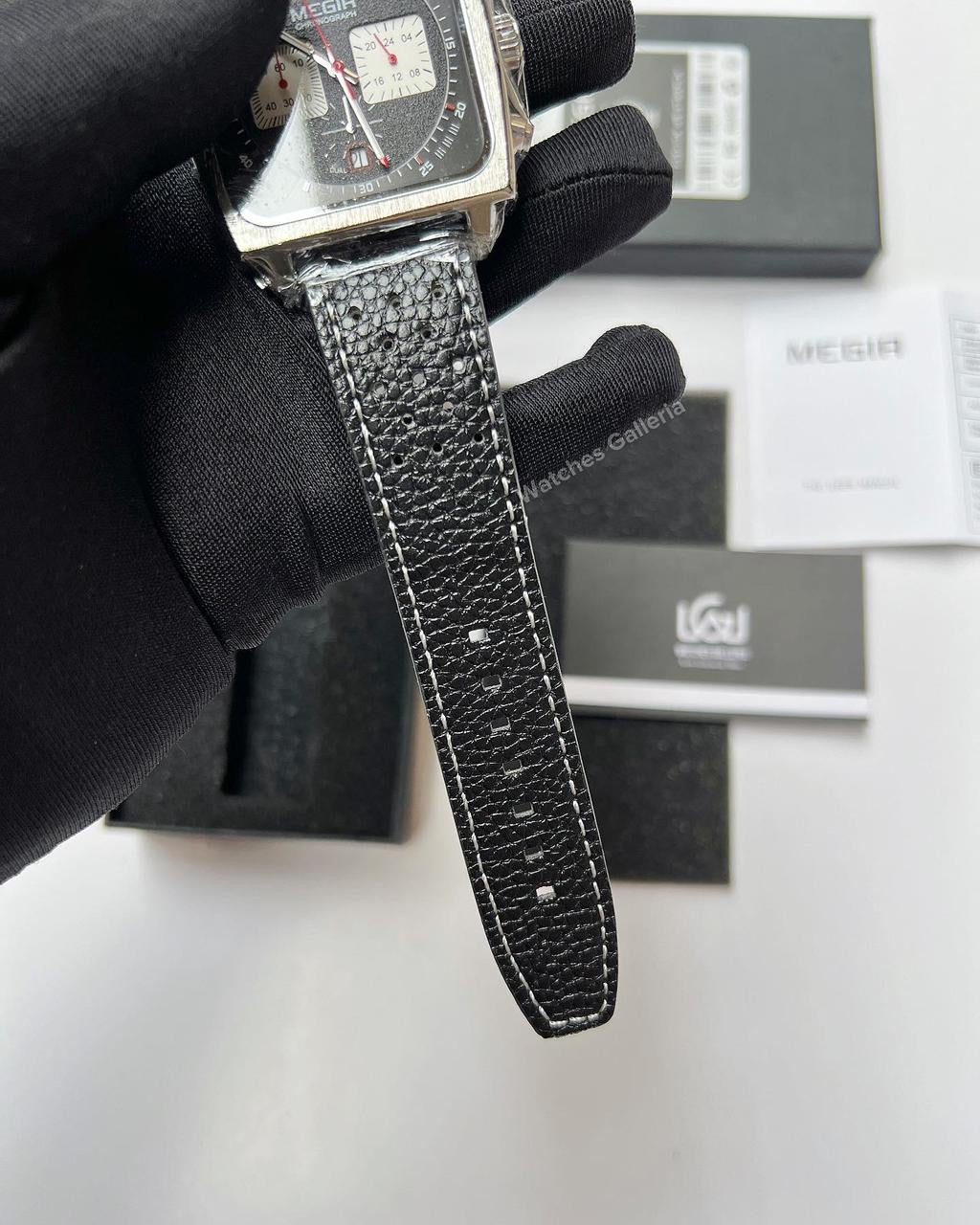 Megir Monaco Chronograph Quartz (Black) ML2182
