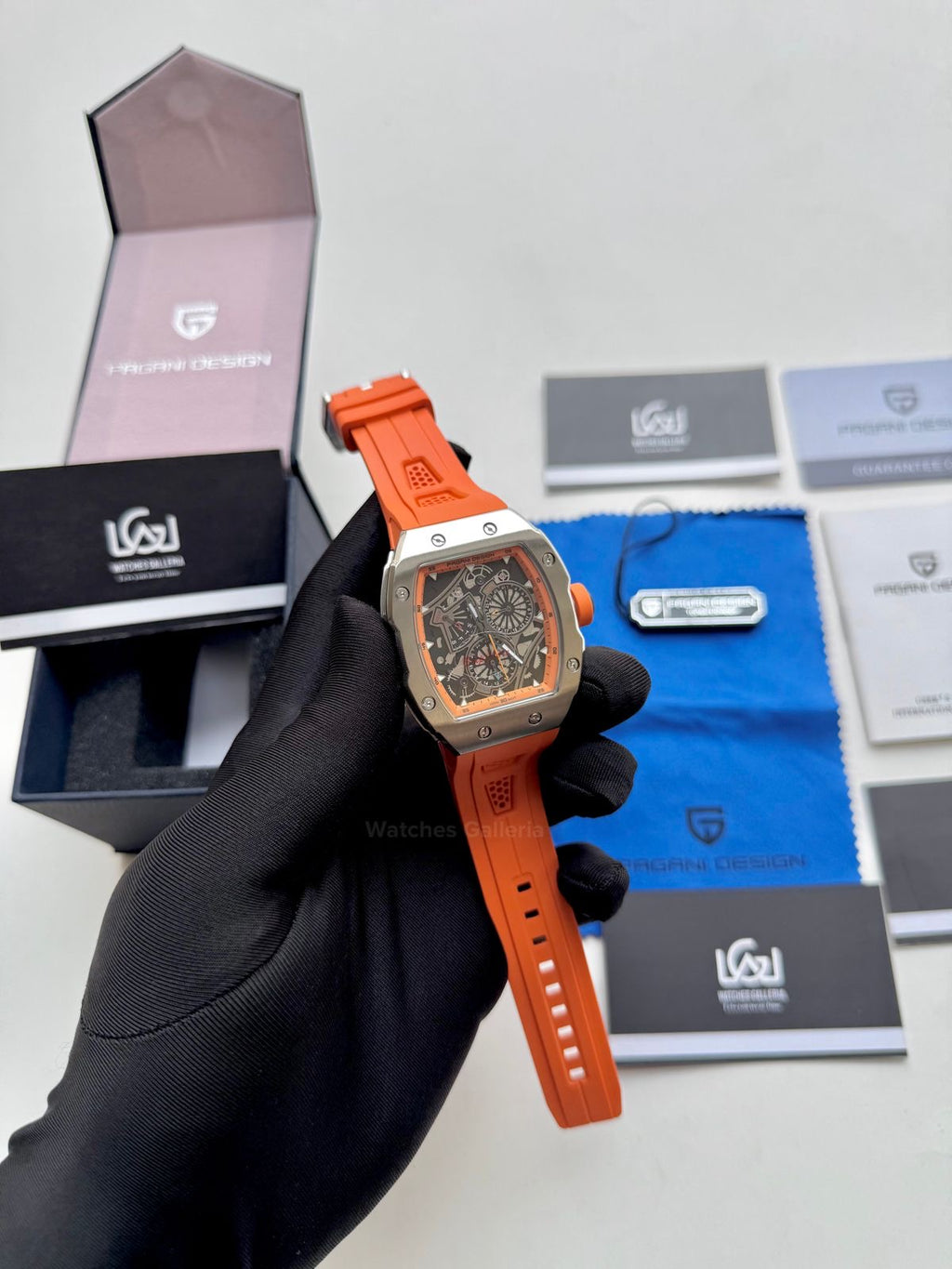 Pagani Design Tonneau Calendar Quartz PDys012 (Orange) Pagani Design in Pakistan