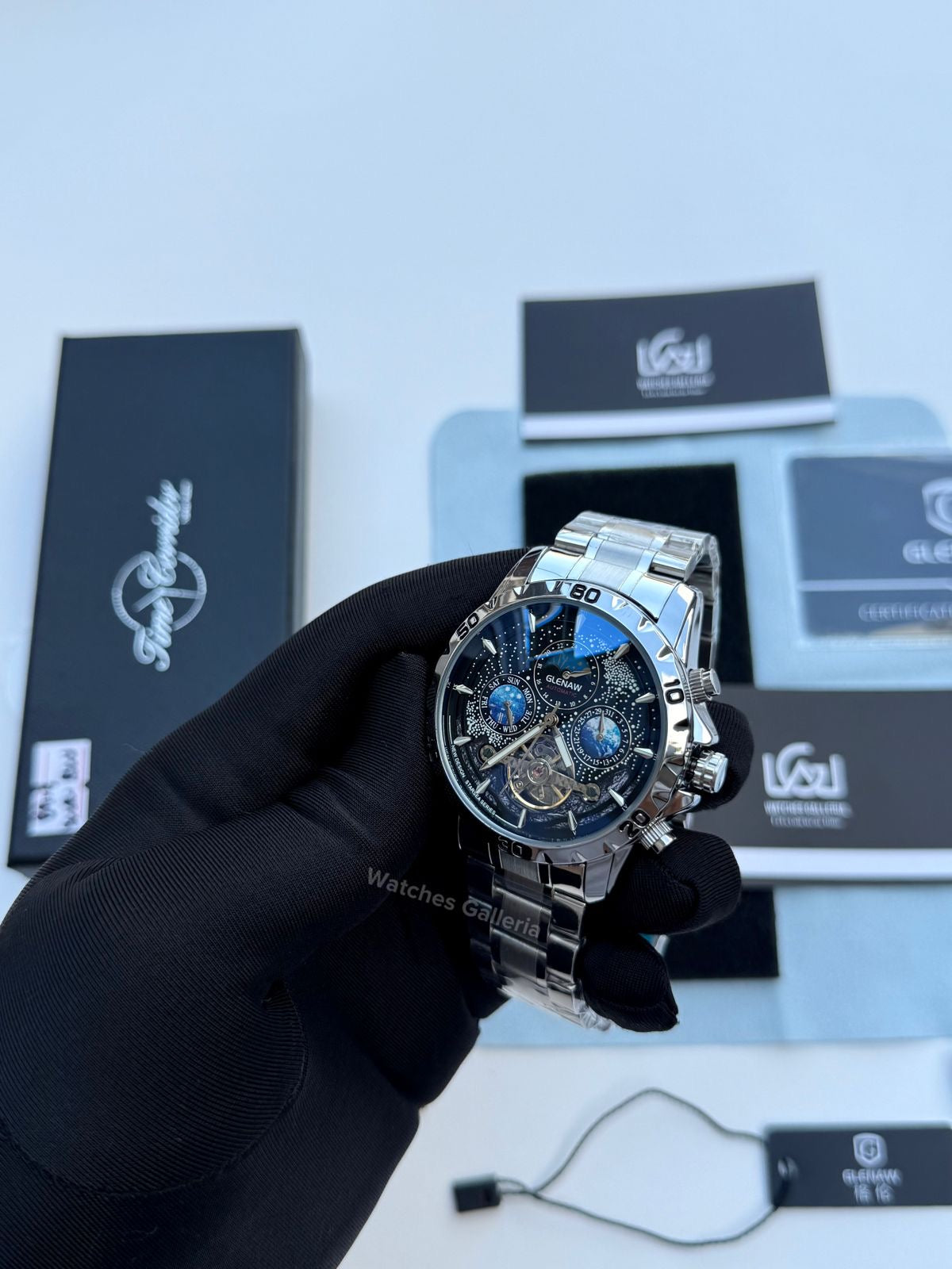 Glenaw Moonphase Automatic (Black) GL8919 Watches Galleria