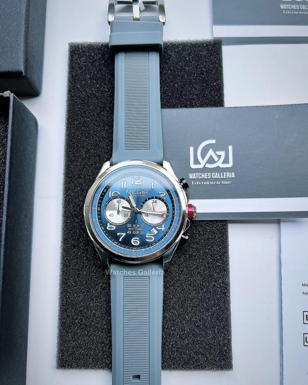 Megir Panda Chronograph Quartz (Grey Blue) MN2230