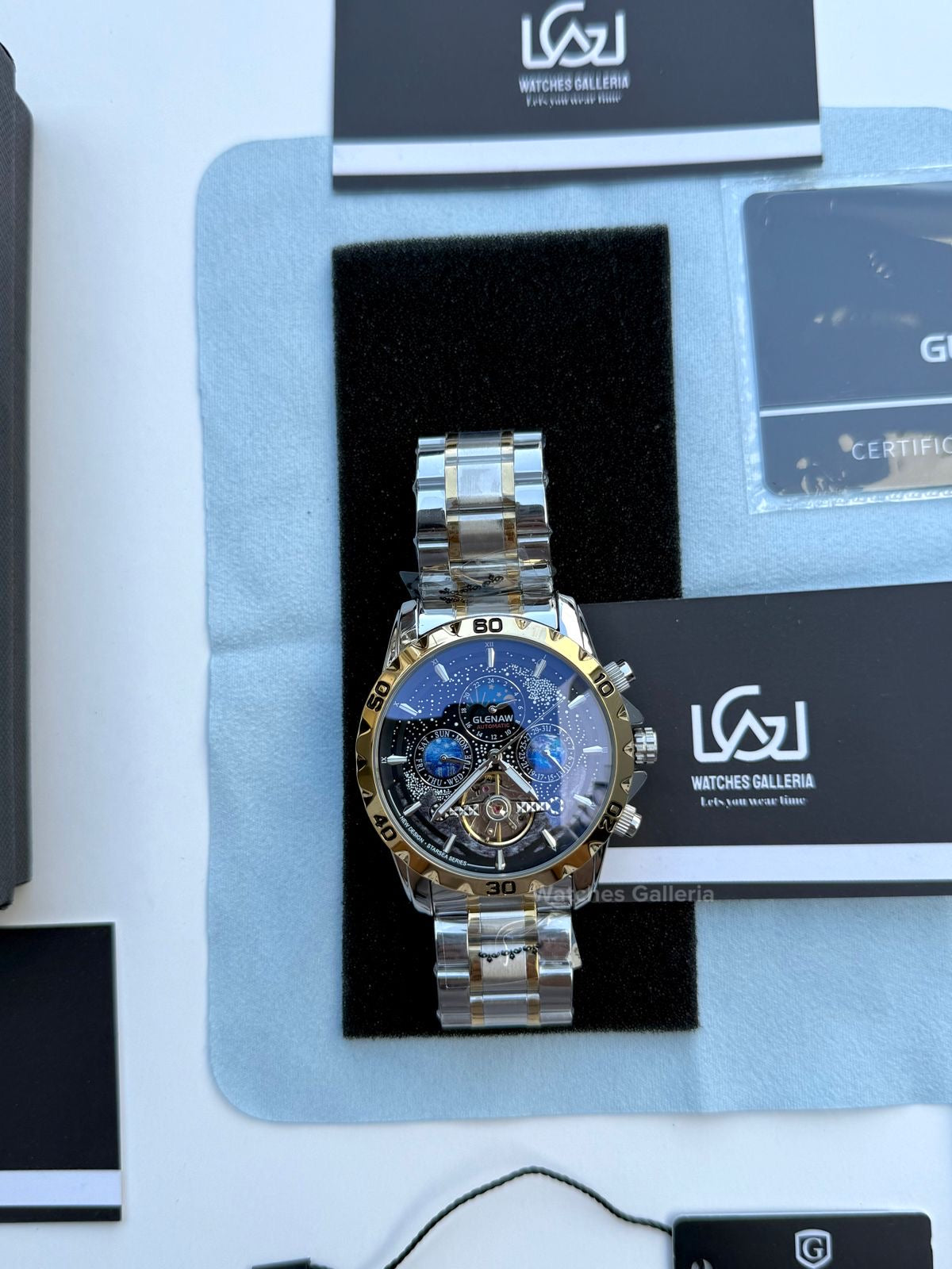 Glenaw Moonphase Automatic (Black/Gold) GL8919 Watches Galleria