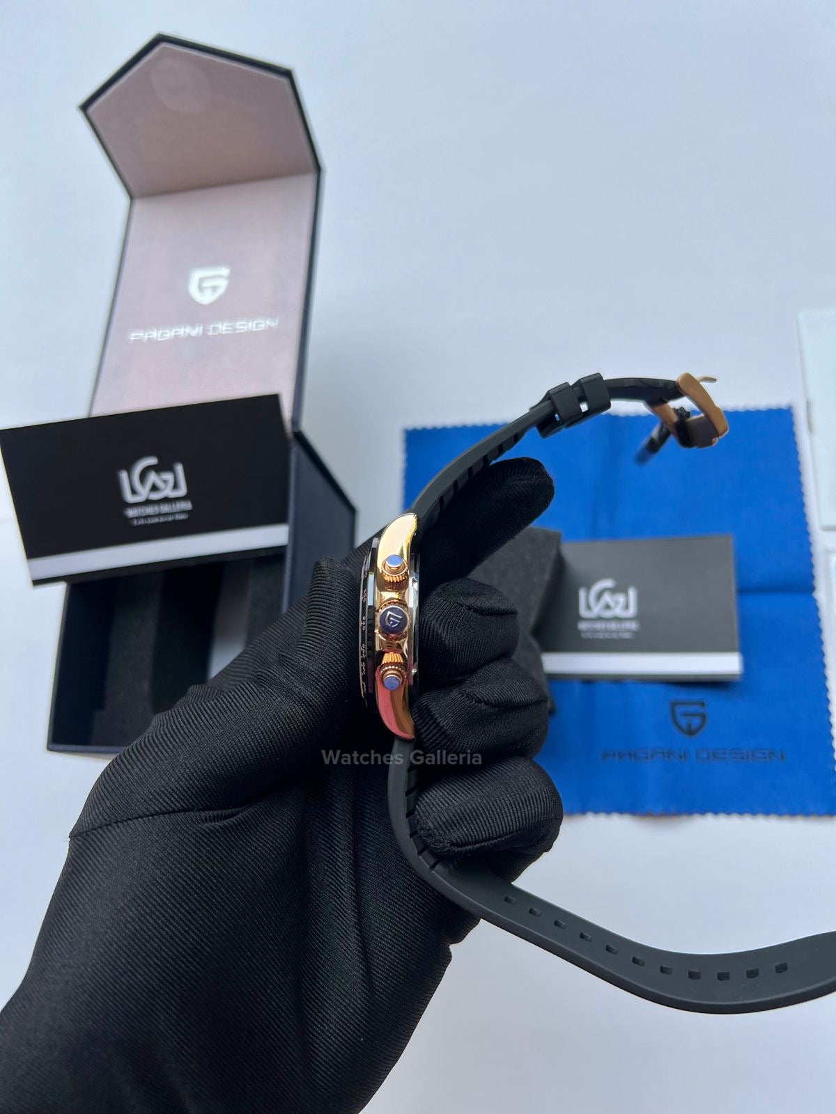 Pagani Design Daytona Quartz Watch (Rose Gold Meteorite) PD1664 Watches Galleria