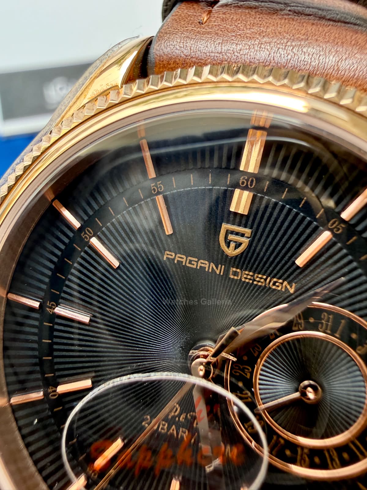 Pagani Design PD1689 Classic Dress Watch 40mm – Seiko VH65 Quartz Movement, Sapphire Glass, 200M Water Resistance, Leather Strap