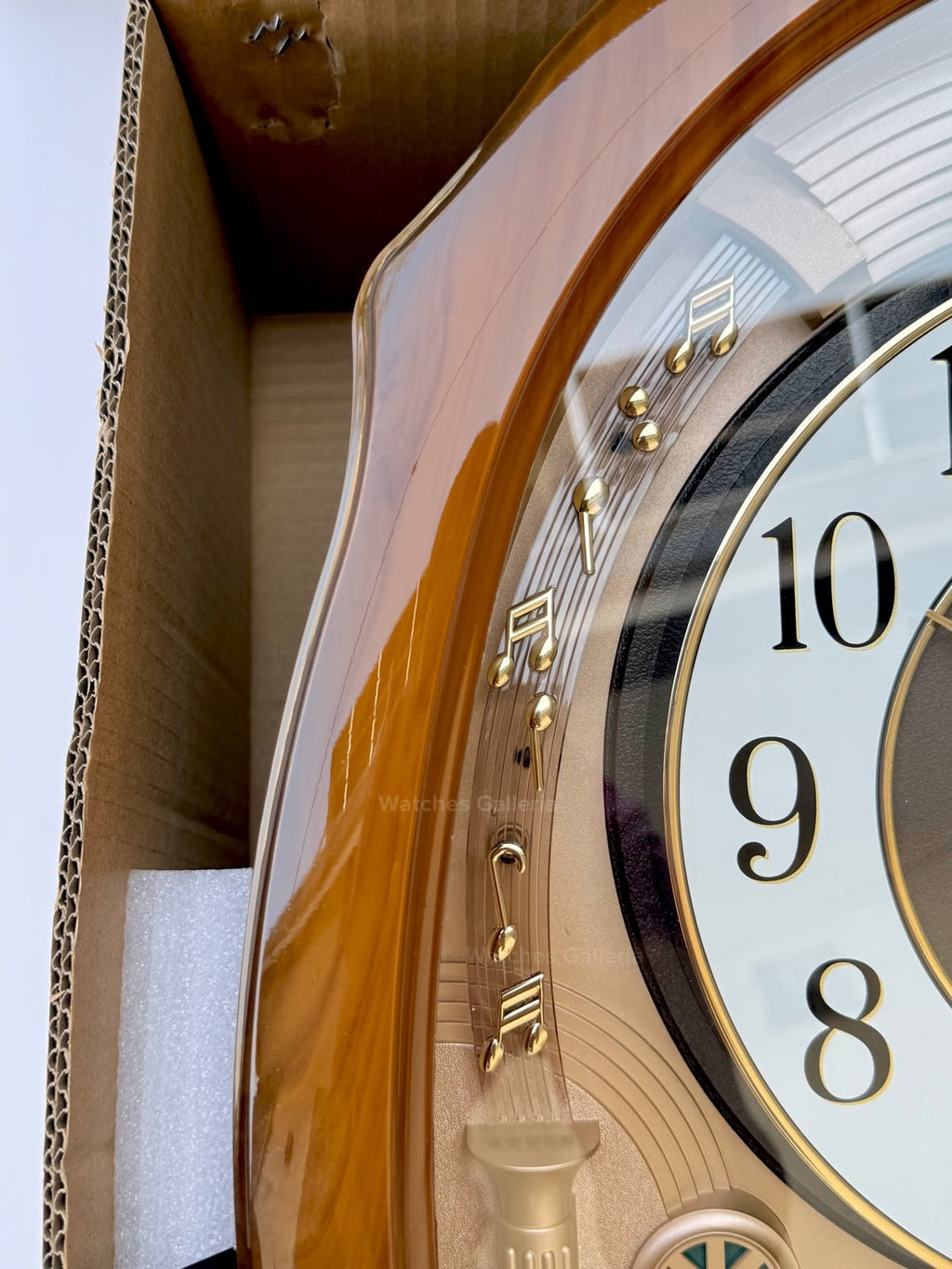Power Melodies Music & Pendulum Wooden Wall Clock Brown | Quartz Movement | Musical Chime | Premium Wooden Wall Clock | Ref. 6251JRMKS1