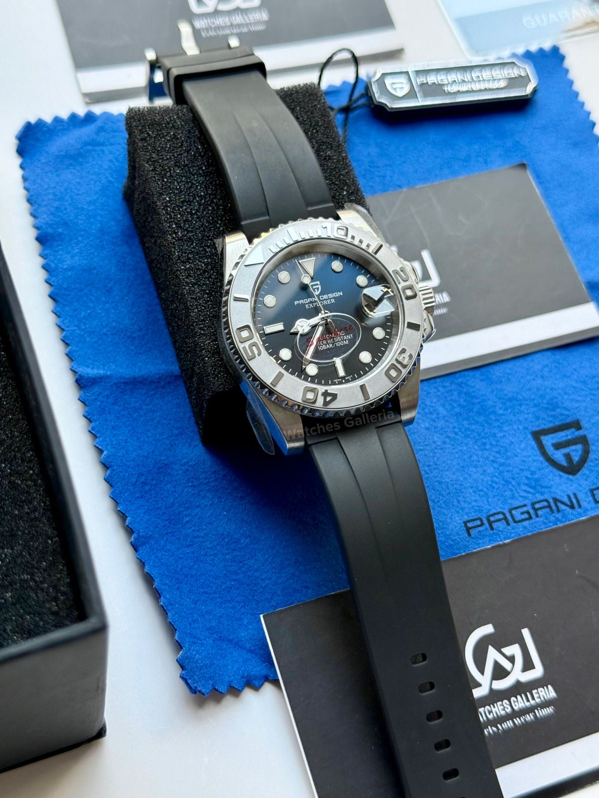 Pagani Design PD1651 YachtMaster Deep Sea 40mm Automatic – Seiko NH35A Japan Movement | Sapphire Crystal | 100M WR | Silicon Strap