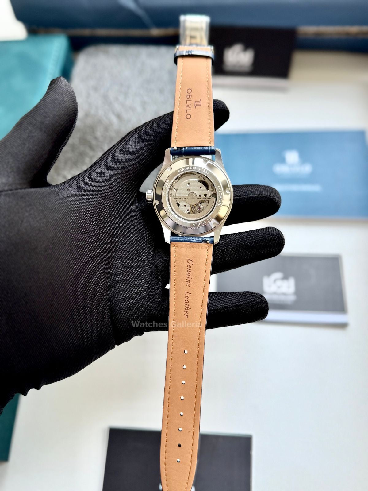 Oblvlo Grand Complications Calestial Automatic (Blue/Silver) oblvloGC Watches Galleria