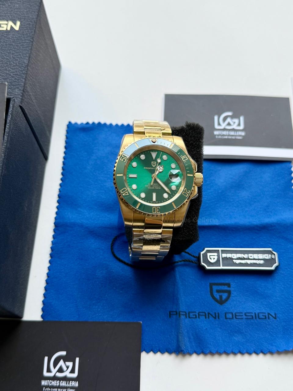 Pagani Design PD1661 Submariner Hulk (Gold Green) Pagani Design in Pakistan