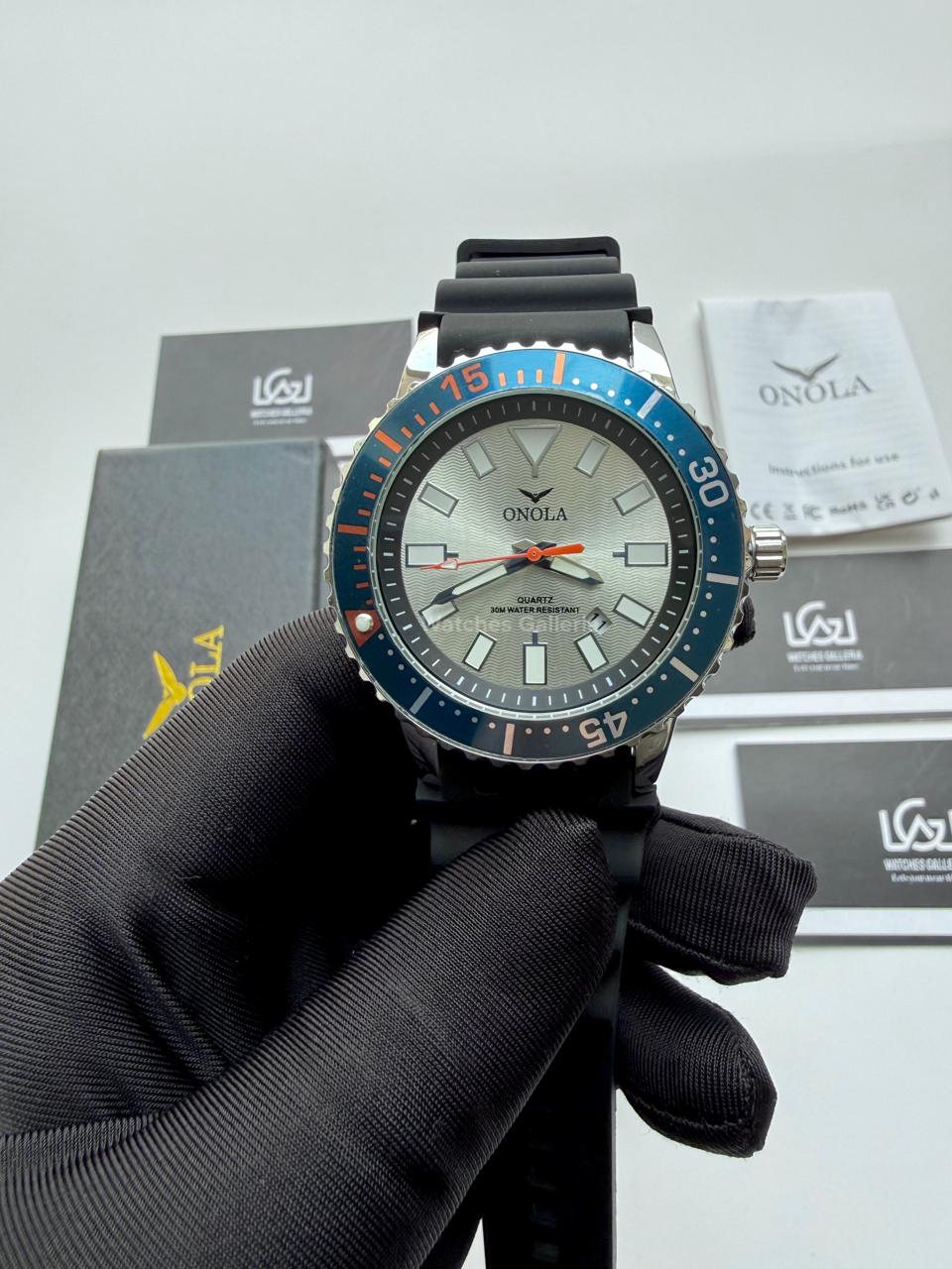 Onola 3850 Sports Diving Style Quartz (Silver) Onola Pakistan