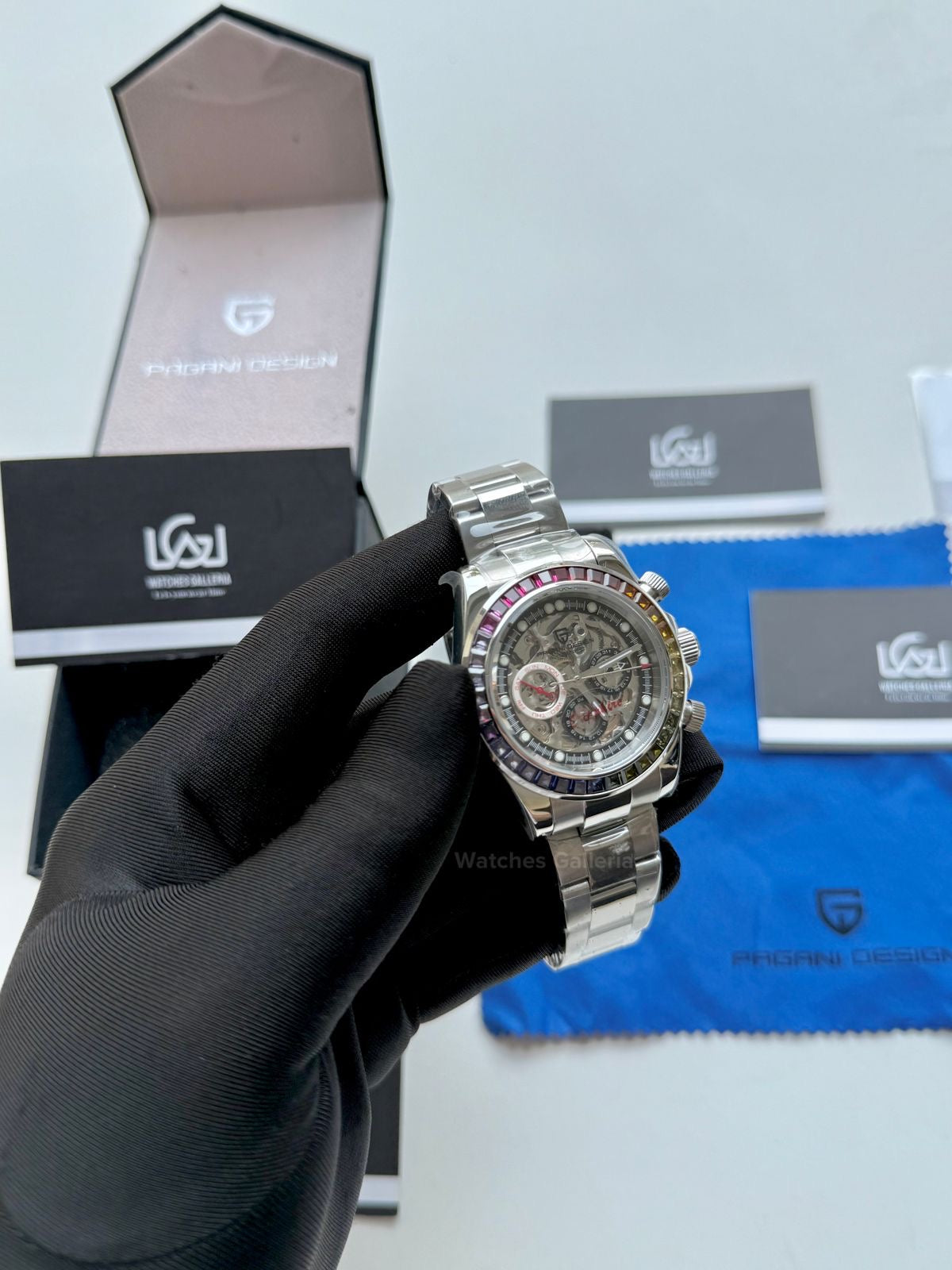 Pagani Design Rainbow Skeleton Automatic PD1653 (Silver) Pagani Design in Pakistan