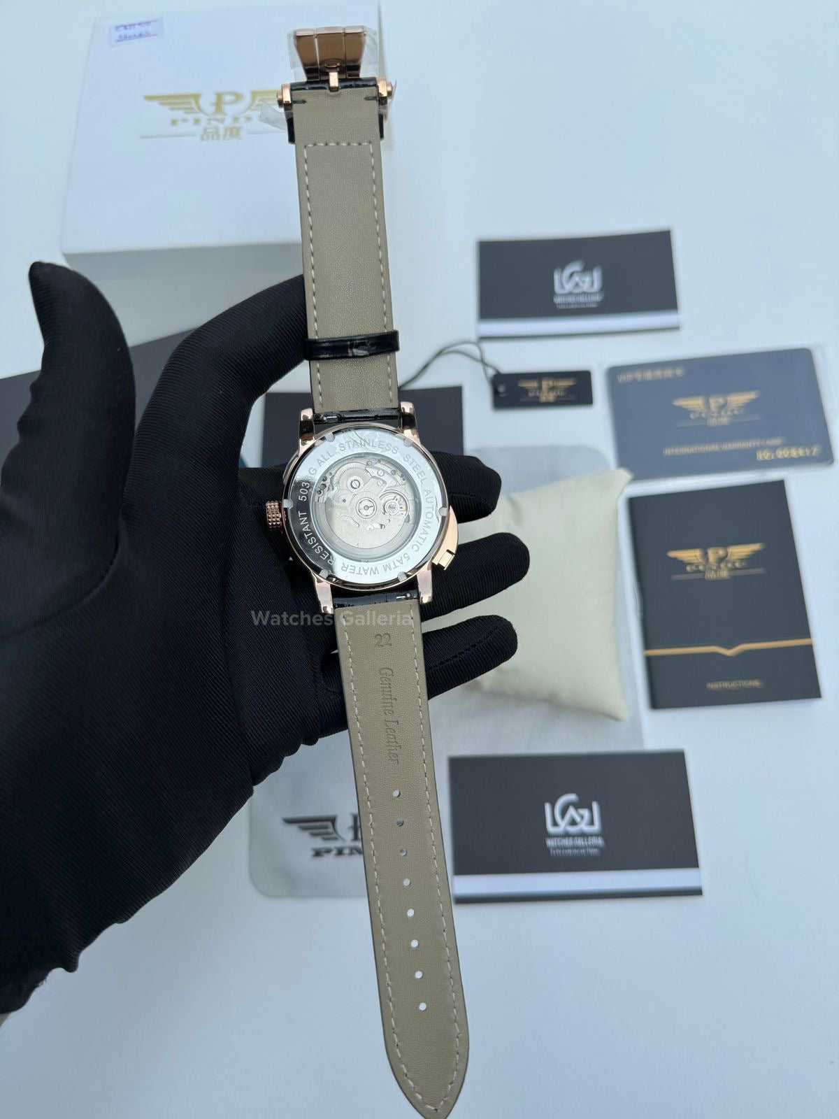 Pindu Design Casino Roulette Button Edition Automatic (Baguette Cut Diamonds) P6628 Watches Galleria