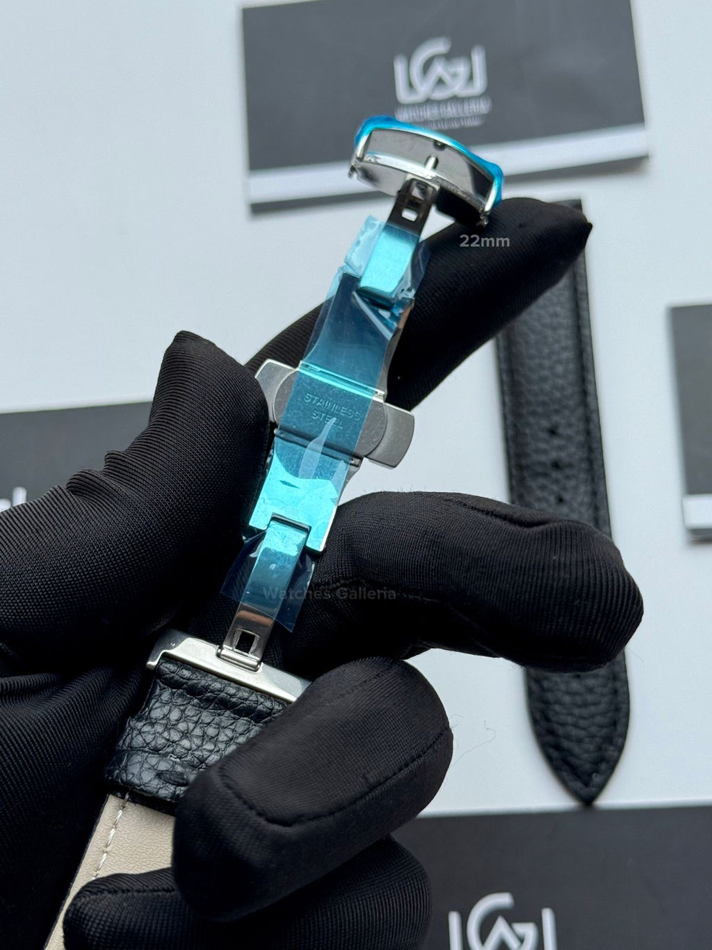 Premium Leather Strap 22mm | Master Lock Deployment Clasp | Universal Fit